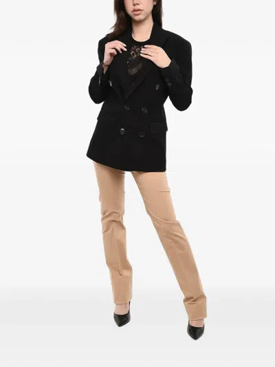 Dsquared2 Asymmetric Double-breasted Jacket In Black