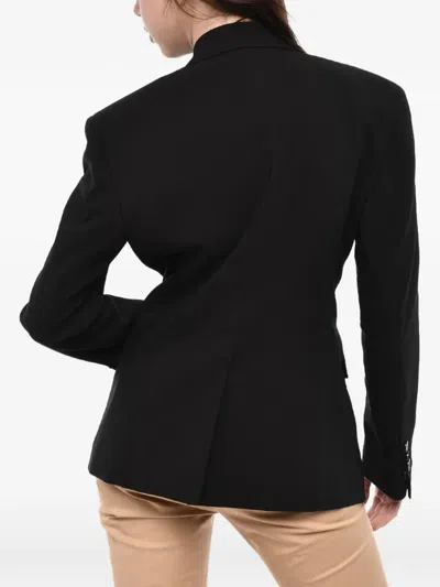 Dsquared2 Asymmetric Double-breasted Jacket In Black