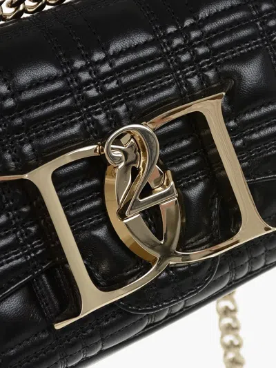 Dsquared2 Quilted Leather Shoulder Bag In Black