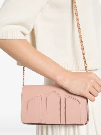 Delage 레더 크로스 백 In Pink