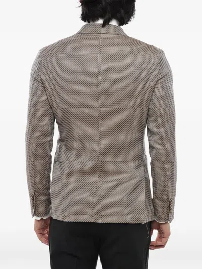 Corneliani Nino Danieli Check-pattern Single-breasted Blazer In Gray
