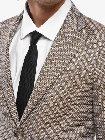 Corneliani Nino Danieli Check-pattern Single-breasted Blazer In Gray
