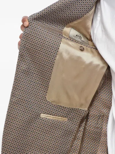 Corneliani Nino Danieli Check-pattern Single-breasted Blazer In Gray