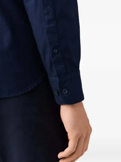 Hackett London 브롬튼 가먼트 다이 옥스포드 셔츠 In Blue