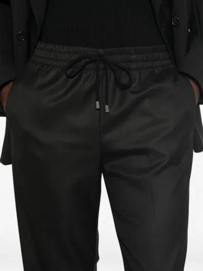 Ermanno Firenze 드로스트링 웨이스트 테일러드 팬츠 In Black