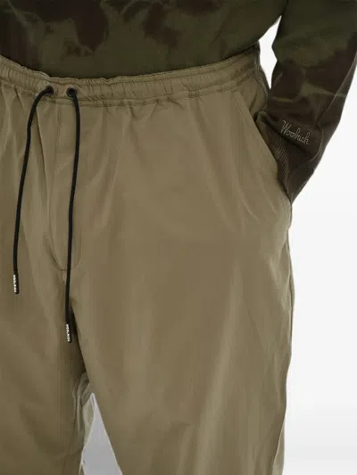 Woolrich Elasticated Drawstring Track Pants In Green