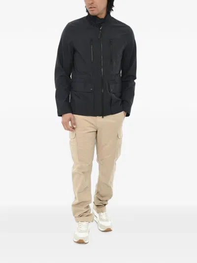 Woolrich Zip-up Drawstring Jacket In Black