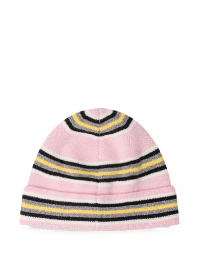 Fiorucci Striped Beanie Hat In Multi