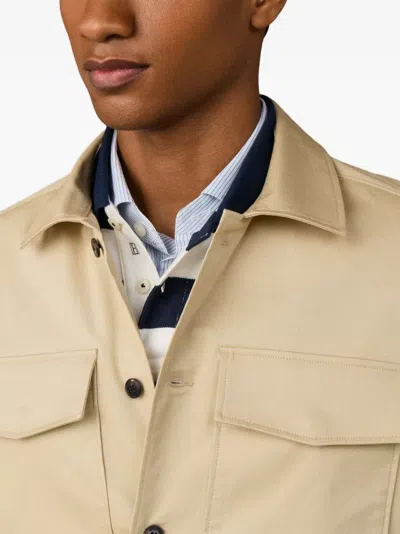 Hackett London 헤리티지 셔츠 재킷 In Neutral