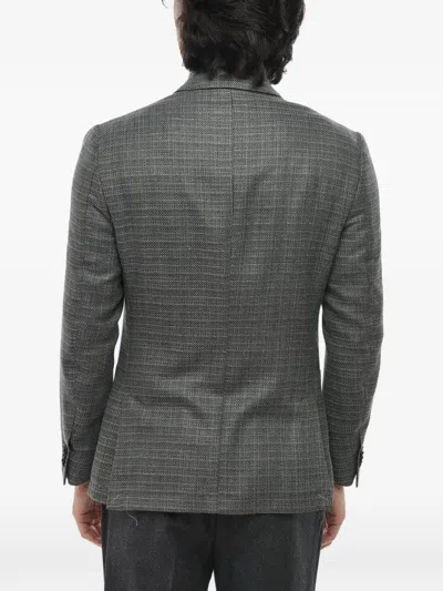 Corneliani Academy Soft Single-breasted Blazer In Gray