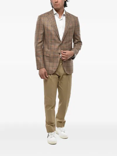 Corneliani Academy Check-pattern Blazer In Multi