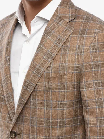 Corneliani Academy Check-pattern Blazer In Multi