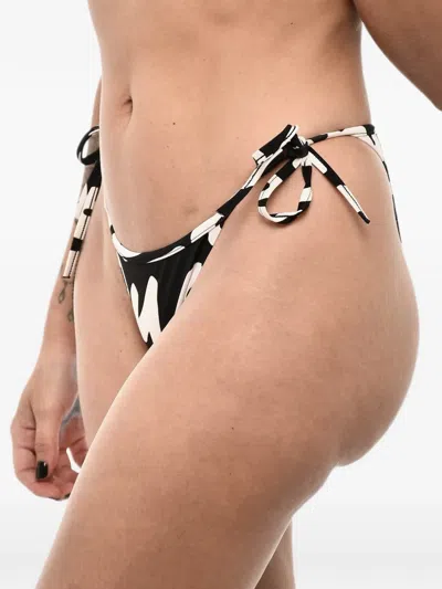 Dsquared2 Logo-print Side-tie Bikini Briefs In Multi