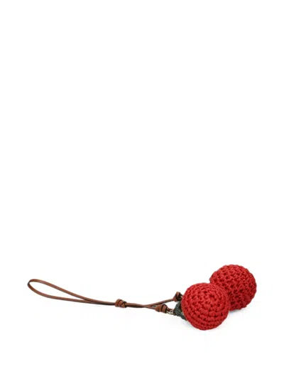 Coach 체리 크로셰 백 참 In Red