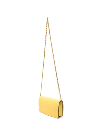 Delage 레더 크로스 백 In Yellow