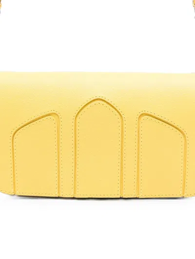 Delage 레더 크로스 백 In Yellow