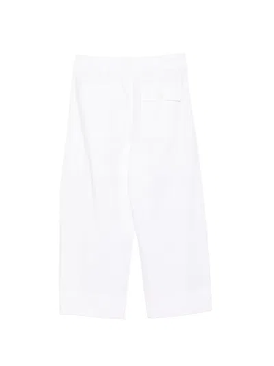Less 코튼 스트라이프 팬츠 In White