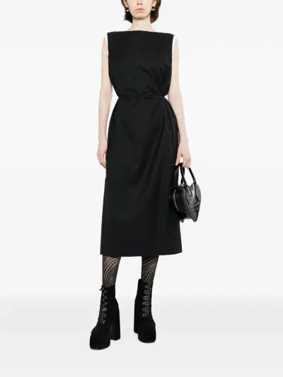 Less 벨트 민소매 드레스 In Black