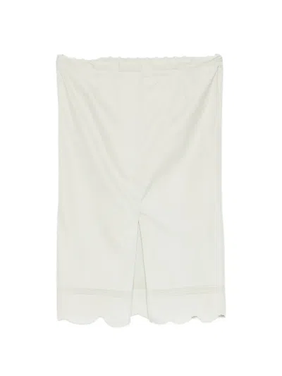Less 랩 미디 스커트 In White