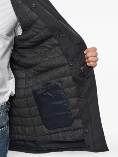 Corneliani Hidden-closure Coat In Multi