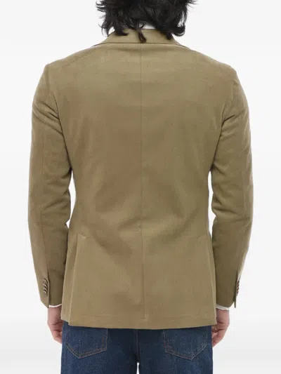 Corneliani Single-breasted Blazer In Brown
