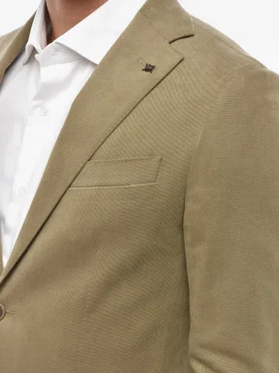 Corneliani Single-breasted Blazer In Brown