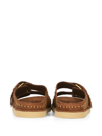 Ash 스터드 버클 샌들 In Brown