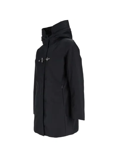 Fay Toggle Front Short Coat In Blue