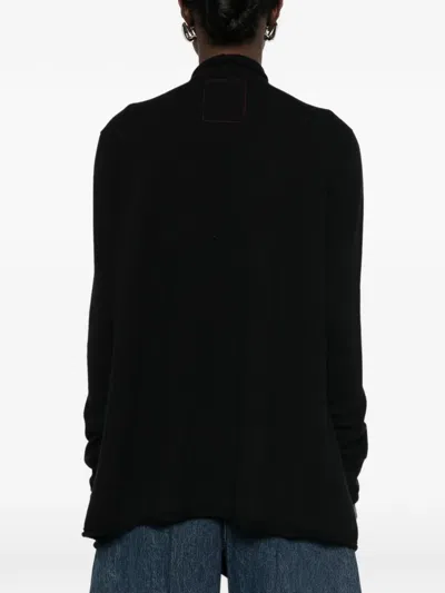 Uma Wang 비대칭 드레이프 가디건 In Black