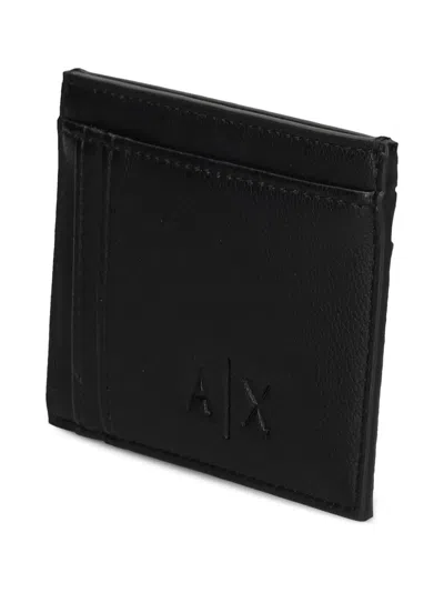 Armani Exchange 엠보스드 로고 카드홀더 In Black