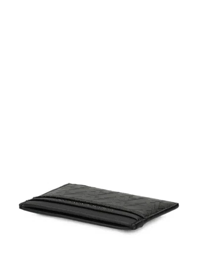 Armani Exchange 엠보스드 로고 카드홀더 In Black