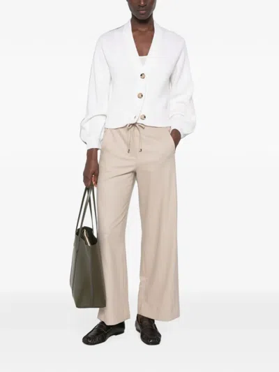 S Max Mara Drawstring Trousers In Neutral