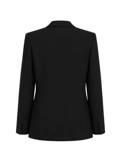 Room76 Double-breasted Peak-lapel Jacket In Black