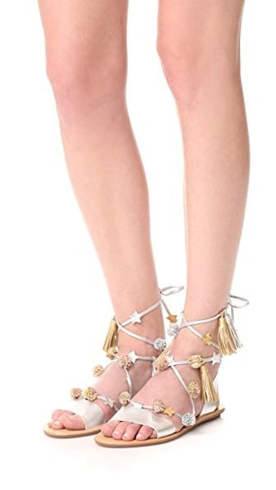 Shop Loeffler Randall Suze Sandals In Silver/multi