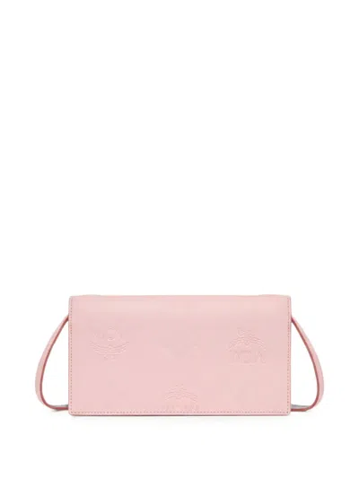 Mcm 엠보스드 로고 체인 숄더 백 In Pink