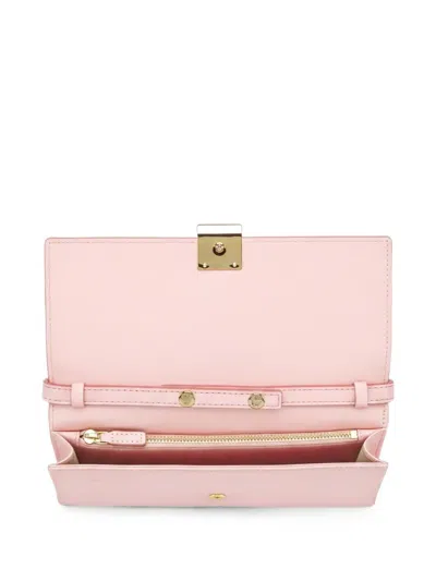 Mcm 엠보스드 로고 체인 숄더 백 In Pink