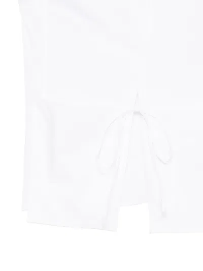 Less 타이 프런트 셔츠 In White