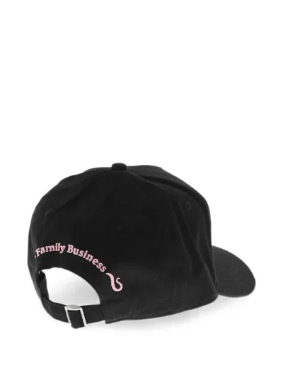 Dsquared2 Logo-embroidered Distressed Baseball Cap In Black