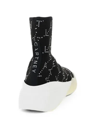 Stella Mccartney Loop Monogram-pattern Sneakers In Black