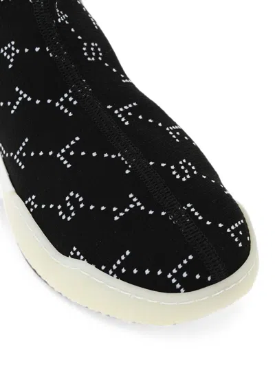 Stella Mccartney Loop Monogram-pattern Sneakers In Black