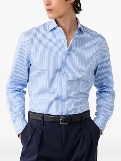 Hackett London 와이드 스트라이프 셔츠 In Blue
