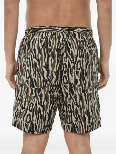 Woolrich Patterned Drawstring Swim Trunks In Multi