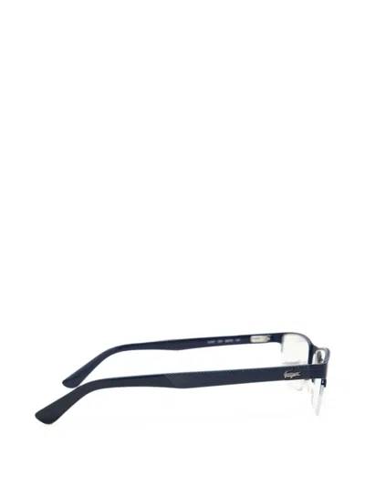 Lacoste Matte Rectangle-frame Glasses In Blue