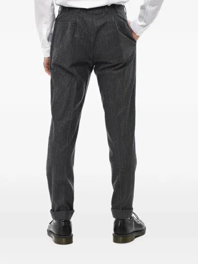 Corneliani Cc Collection Belt-loop Trousers In Black