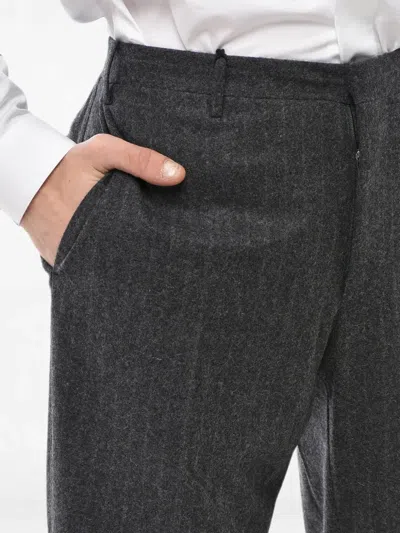 Corneliani Cc Collection Belt-loop Trousers In Black