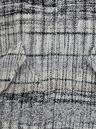 Missoni Oversized Check Wool-blend Bomber Jacket In Gray