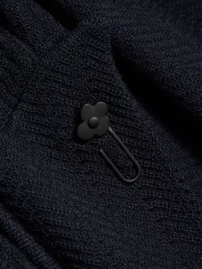 Lardini Double-breasted Knitted Blazer In Blue