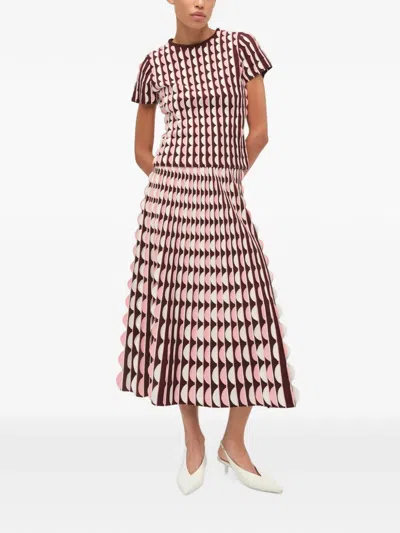 Simkhai Kendra Scalloped Knit T-shirt In Multi