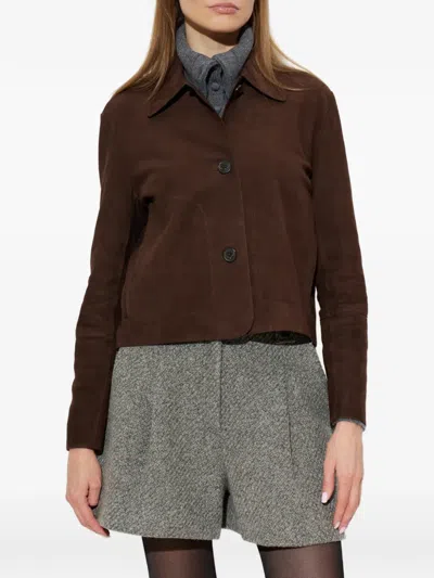 Arma Emy Button-up Jacket In Brown