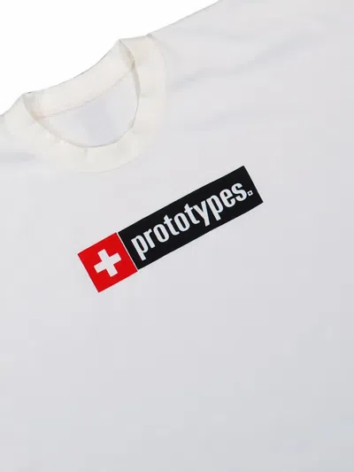 Prototypes Cross Logo Printed T-shirt In White